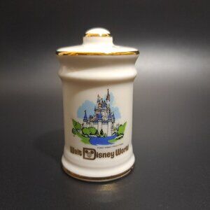 Vintage Walt Disney World Ceramic Shaker With Gold Trim Castle No Stopper
